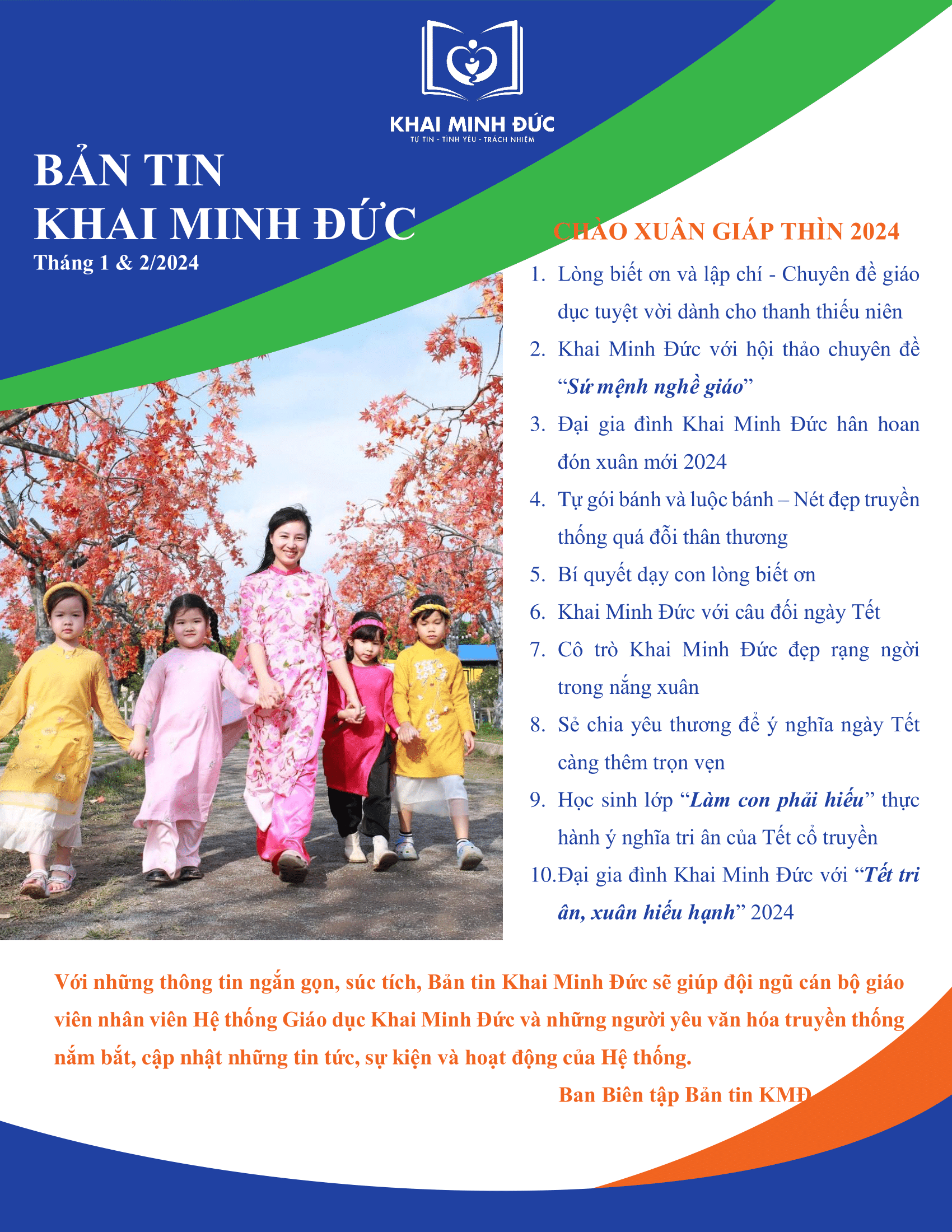 Bản tin Khai Minh Đức - Chào Xuân Giáp Thìn 2024-1